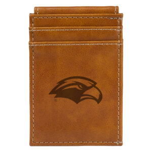 Brown Southern Miss Golden Eagles Front Pocket Wallet