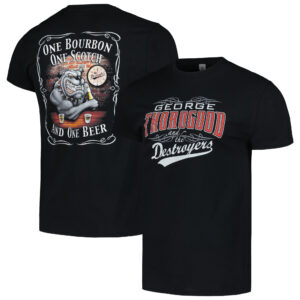 Men's  Black George Thorogood One Bourbon, One Scotch, One Beer Graphic T-Shirt