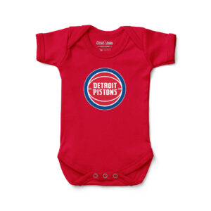 Newborn & Infant Chad & Jake Red Detroit Pistons Primary Logo Bodysuit