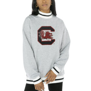 Women's Gameday Couture Gray South Carolina Gamecocks In It To Win It Sporty Pullover Sweatshirt