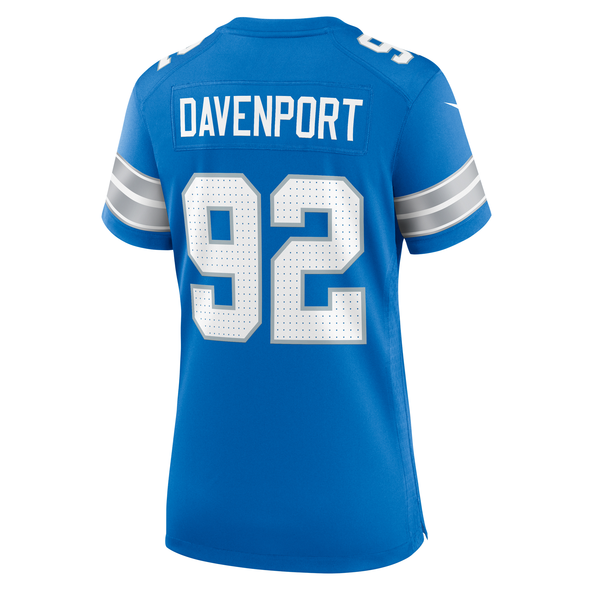 Women's Nike Marcus Davenport Blue Detroit Lions Team Game Jersey - Image 4