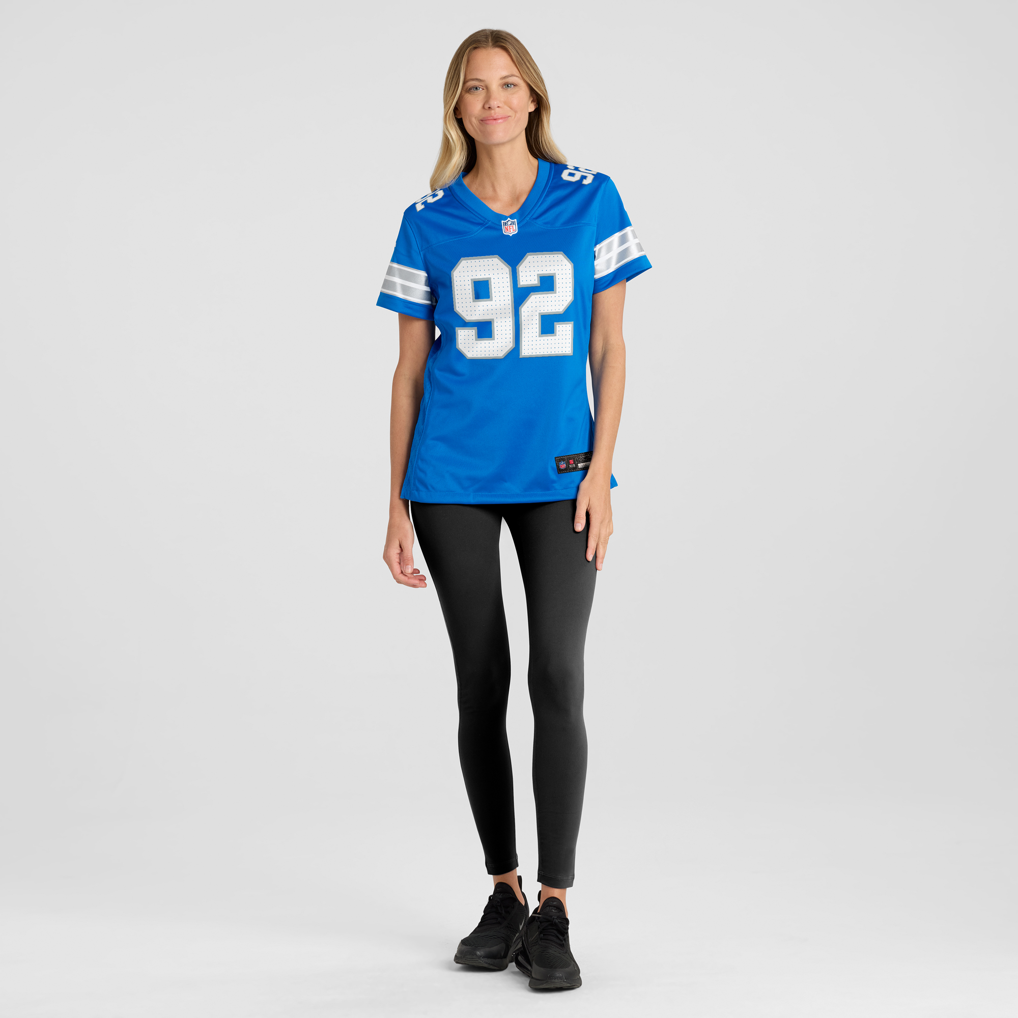 Women's Nike Marcus Davenport Blue Detroit Lions Team Game Jersey - Image 14