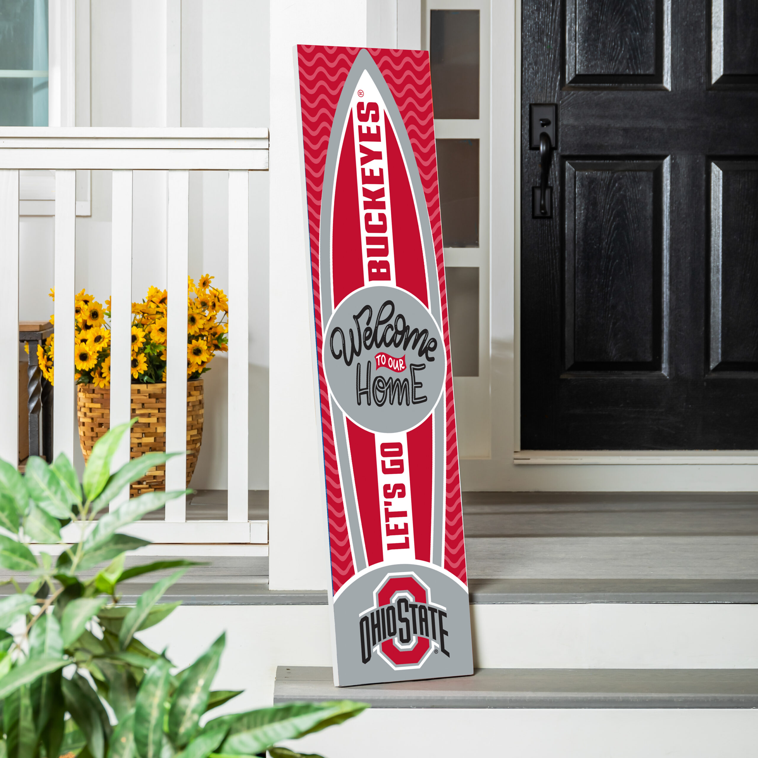 Ohio State Buckeyes 47" Surfboard Summer Porch Leaner Welcome Wall Sign