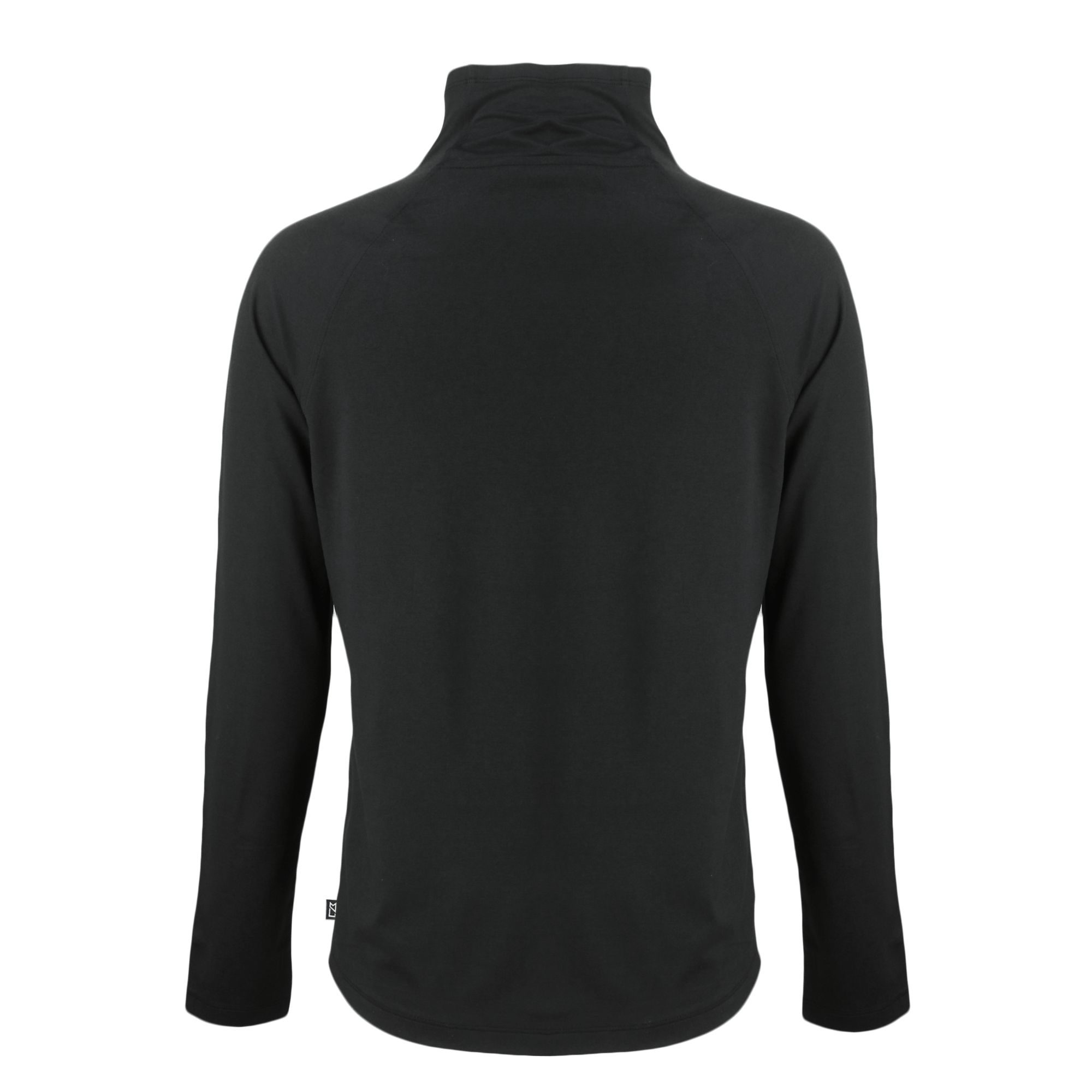 Women's Cutter & Buck Black Buffalo Bills Coastline Epic Comfort Eco Recycled Funnel Neck Pullover Sweatshirt - Image 7