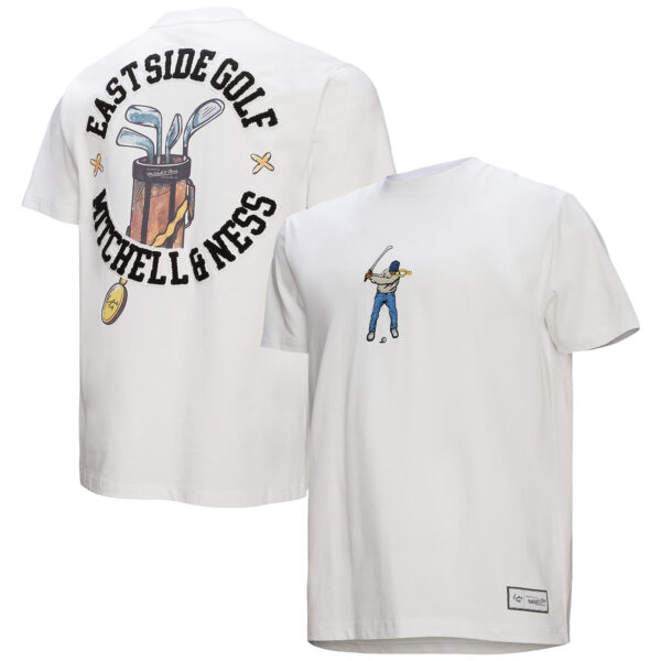 Men's Mitchell & Ness x Eastside Golf White Eastside Golf Premium T-Shirt
