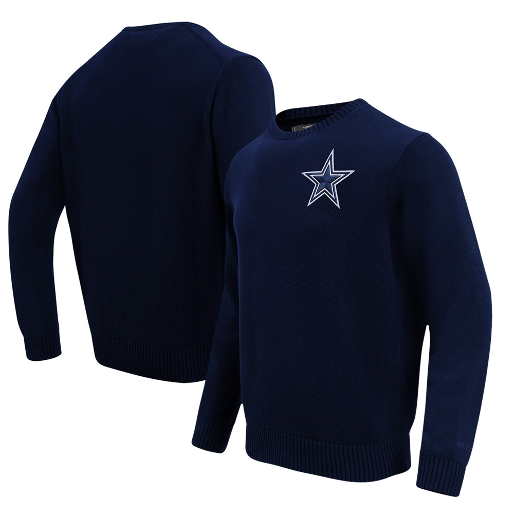 Men's Pro Standard Navy Dallas Cowboys Classic Pullover Sweater