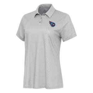 Women's Antigua  White/Gray Tennessee Titans Rings Polo