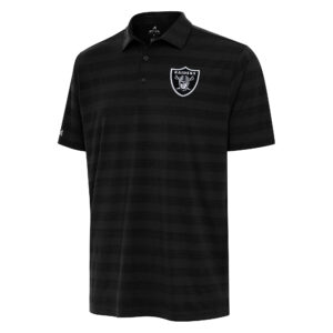 Men's Antigua Black Las Vegas Raiders Big & Tall Tunnel Polo