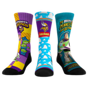 Unisex Rock Em Socks Minnesota Vikings Toy Story 3-Pack Crew Socks