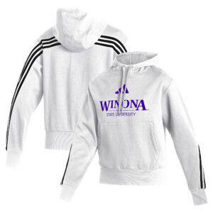 Women's adidas  White Winona State Warriors Fashion Pullover Hoodie