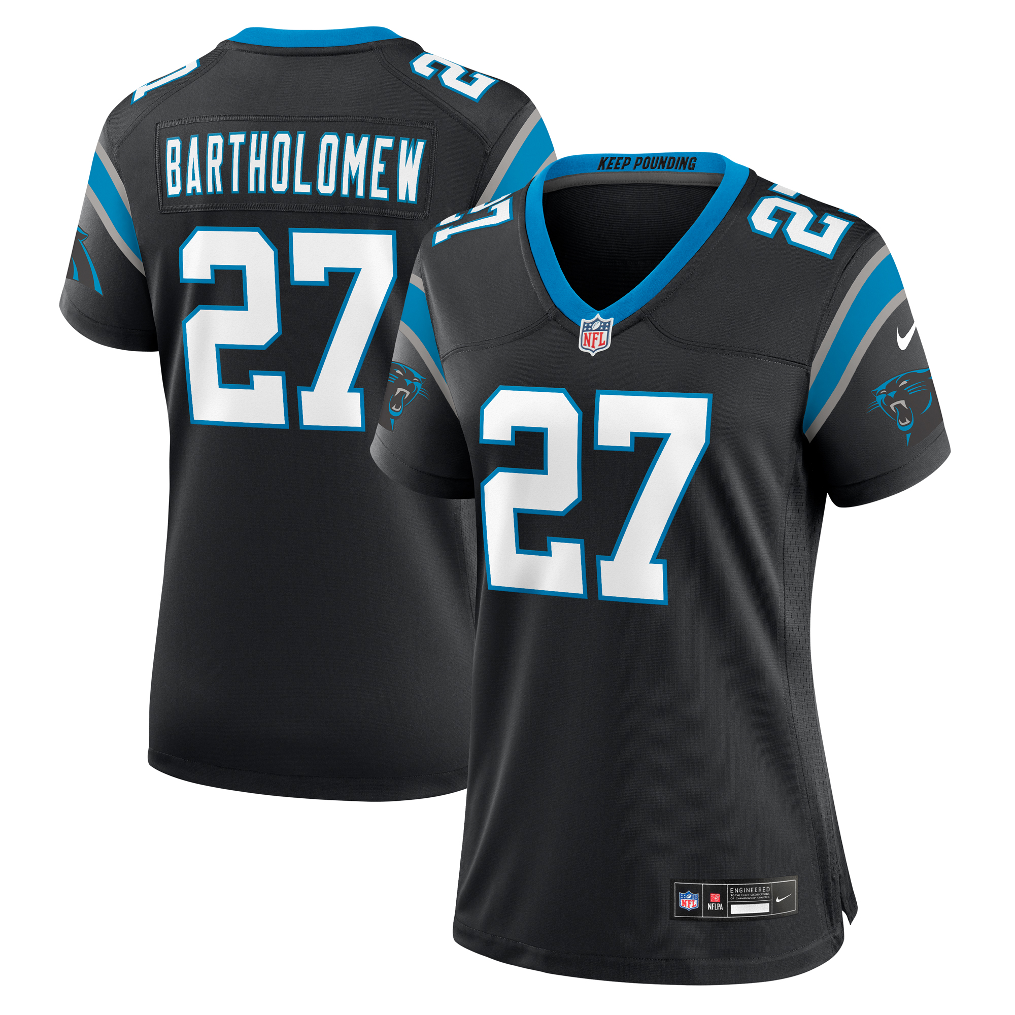 Women's Nike Shemar Bartholomew Black Carolina Panthers Game Jersey