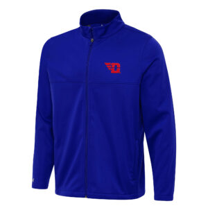 Men's Antigua Blue Dayton Flyers Links 2 Full-Zip Golf Jacket