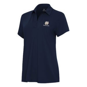 Women's Antigua Navy Notre Dame Fighting Irish Logo & Wordmark Era Polo