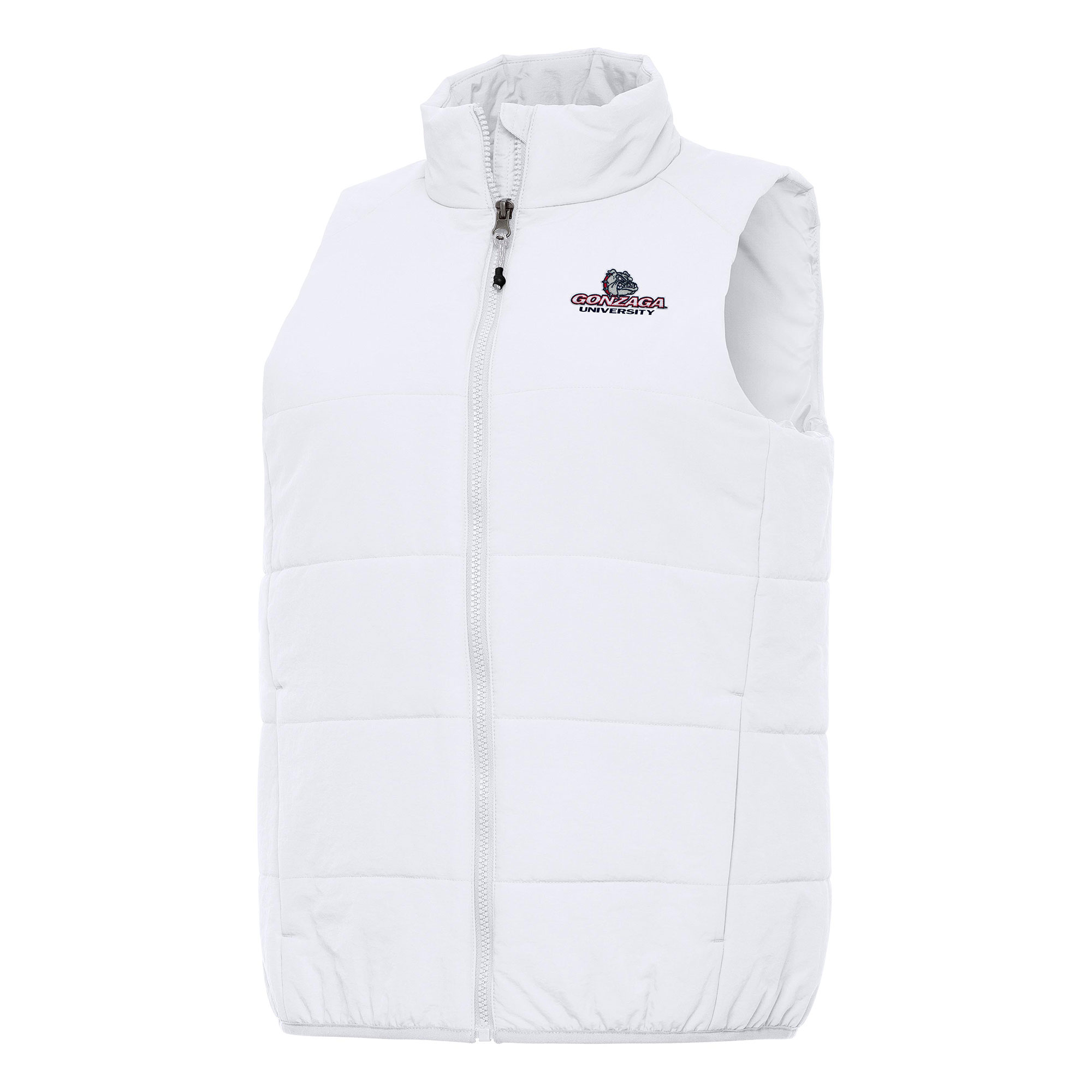 Women's Antigua White Gonzaga Bulldogs Experience Full-Zip Vest