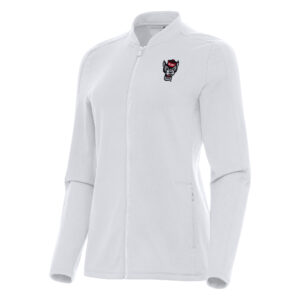 Women's Antigua White NC State Wolfpack Continual Full-Zip Jacket