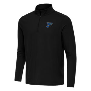 Men's Antigua Black St. Louis Blues Intent Quarter-Zip Top