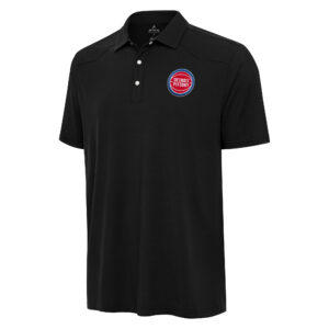 Men's Antigua  Black Detroit Pistons Western Polo