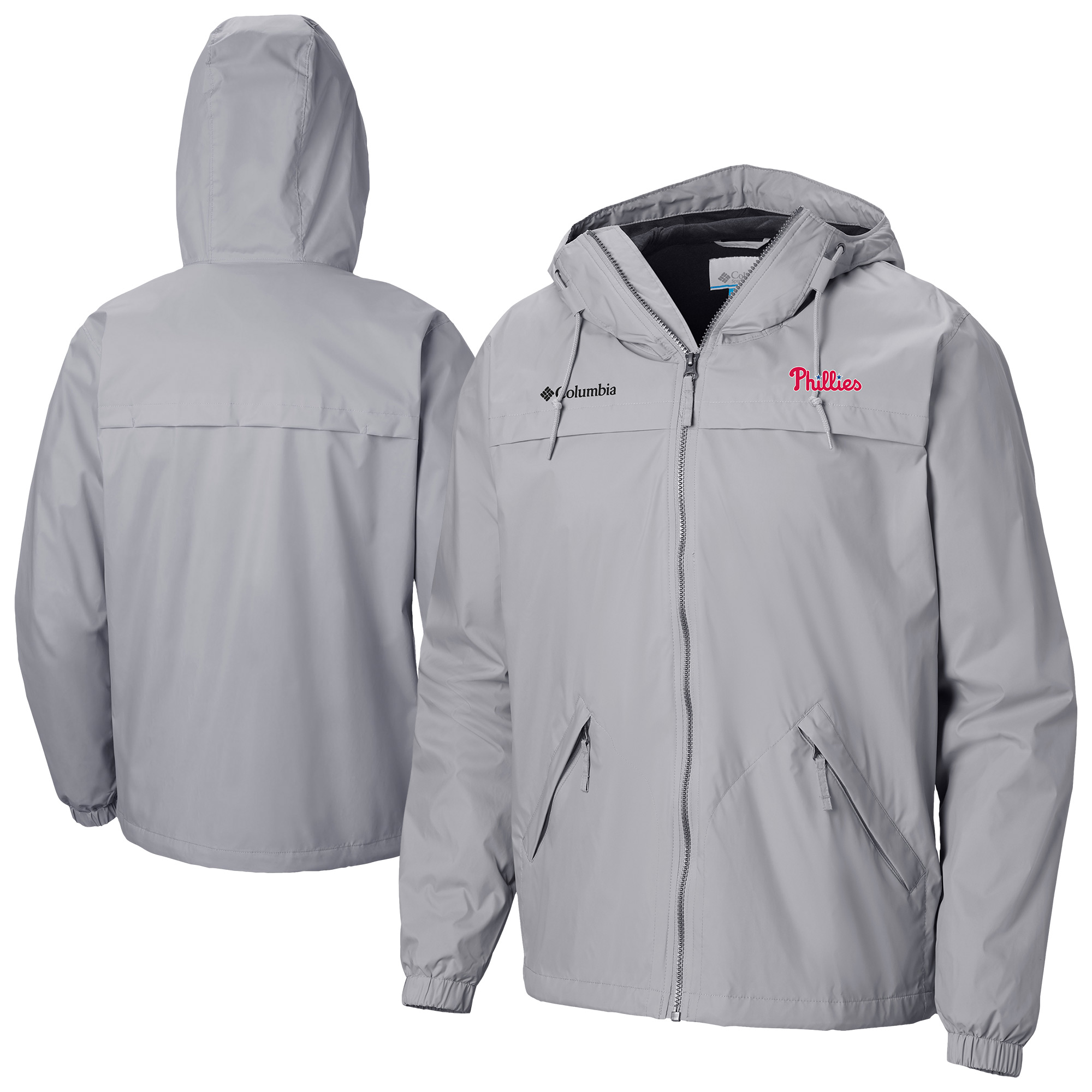 Men's Columbia Gray Philadelphia Phillies Oroville Creek Lined Full-Zip Jacket