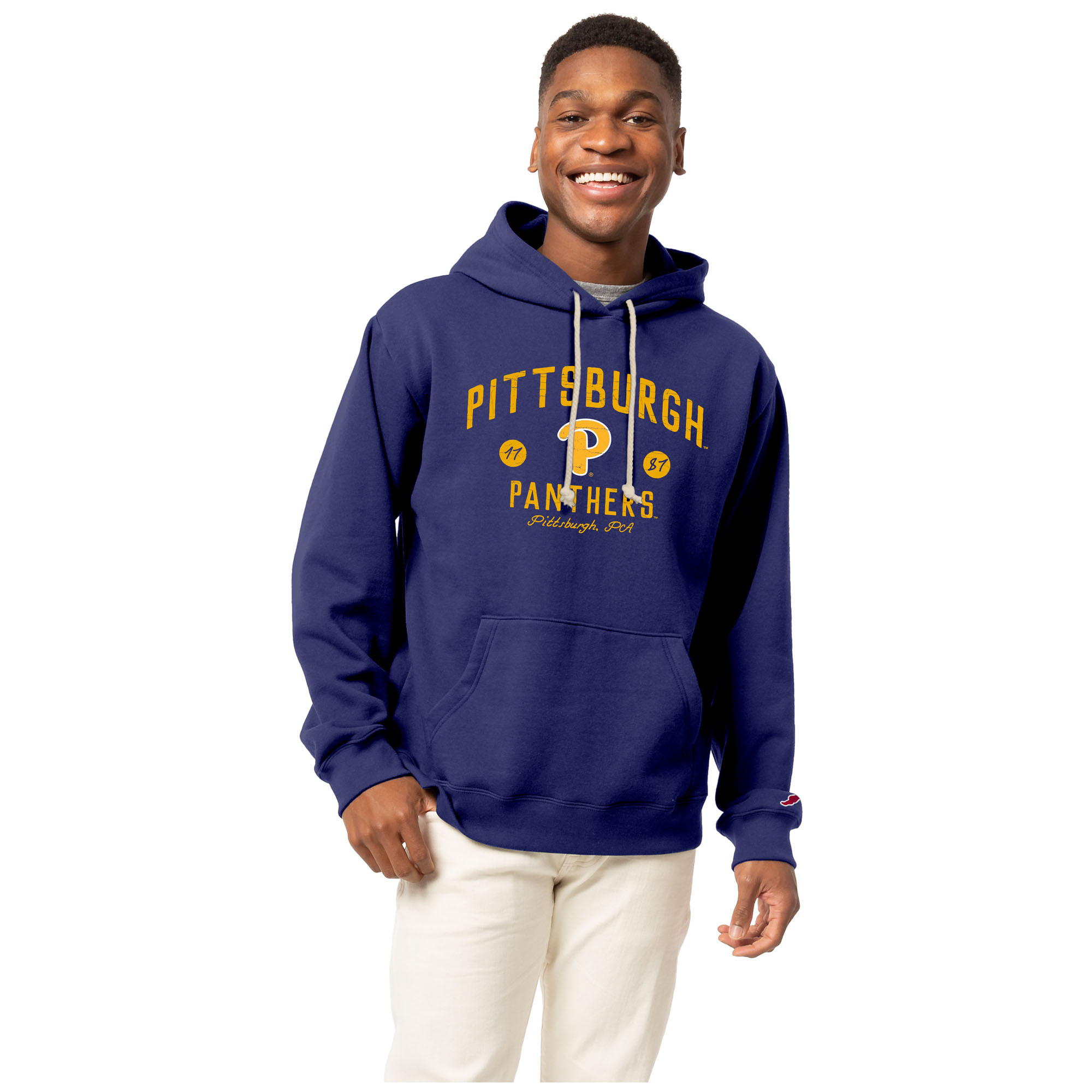 Men's League Collegiate Wear Royal Pitt Panthers Essentials 2.0 Fleece Pullover Hoodie