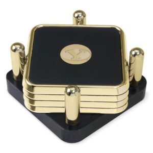 BYU Cougars Gold 4-Piece Square Coaster Set