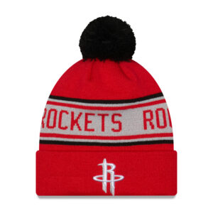 Men's New Era Red Houston Rockets Repeat Cuffed Knit Hat with Pom