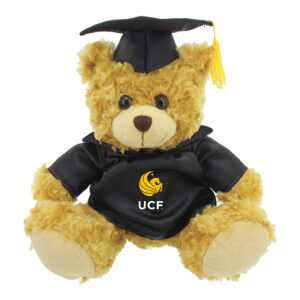 Black/Brown UCF Knights 12'' Graduation Plush Bear