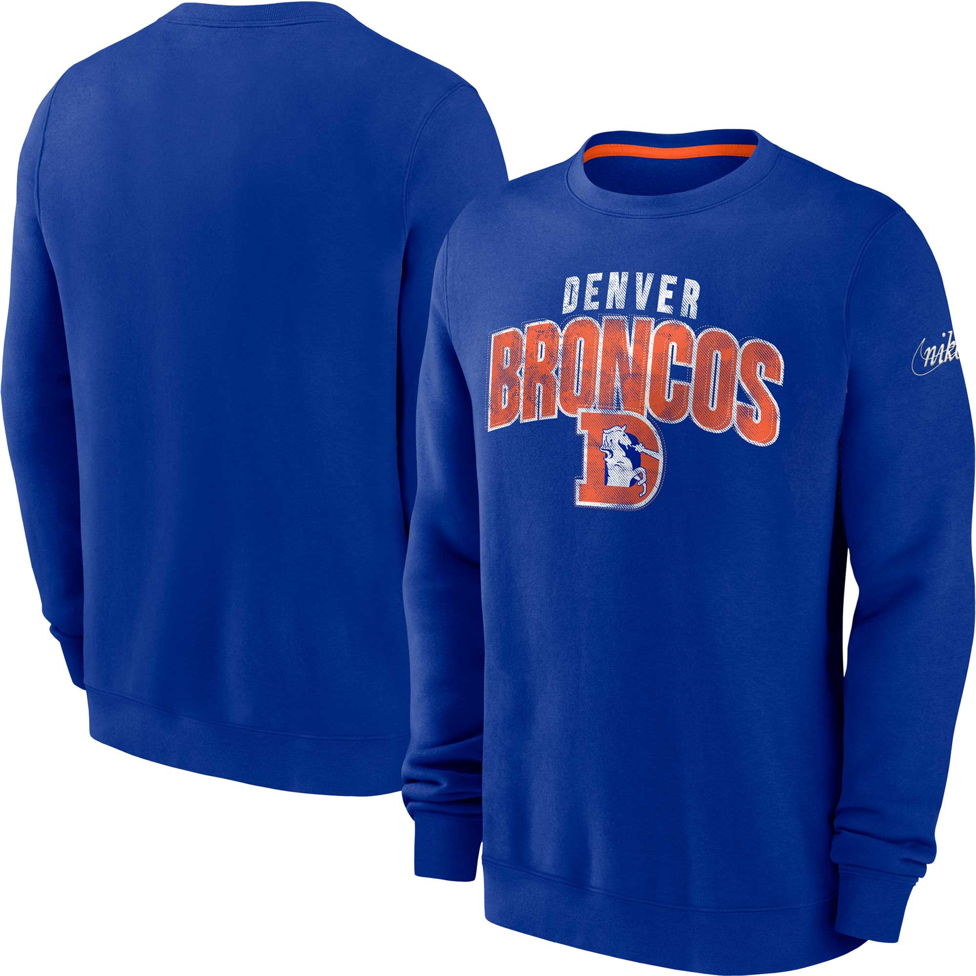 Men's Nike Royal Denver Broncos Rewind Club Pullover Sweatshirt