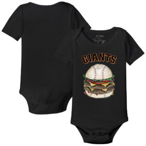 Infant Tiny Turnip Black San Francisco Giants Burger Bodysuit
