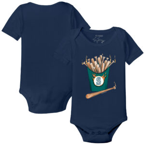 Infant Tiny Turnip Navy Seattle Mariners Hot Bats Bodysuit