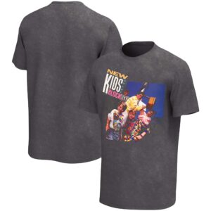 Men's Black New Kids on the Block  Washed Graphic T-Shirt