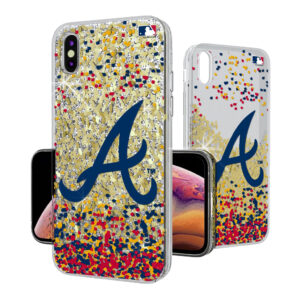 Atlanta Braves Glitter Confetti iPhone Case
