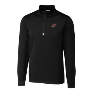 Men's Cutter & Buck Black Arizona Cardinals Big & Tall Traverse Half-Zip Pullover Jacket