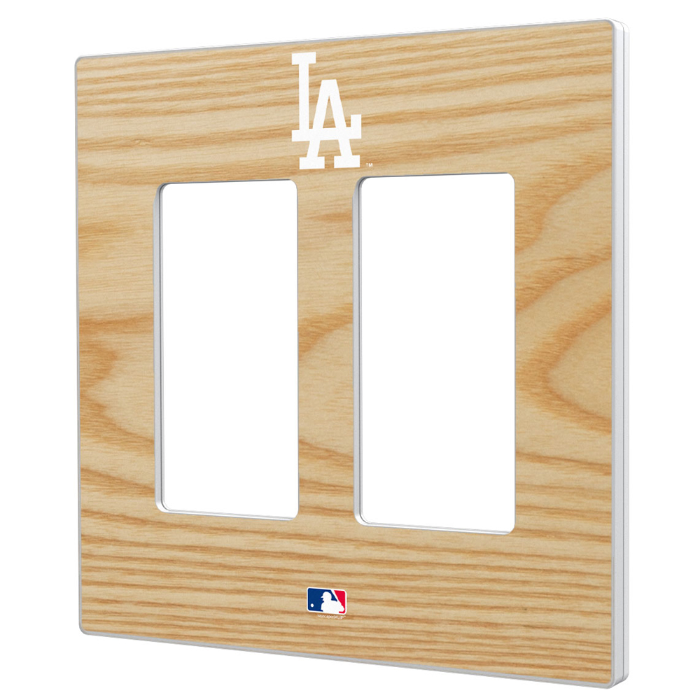 Los Angeles Dodgers Baseball Bat Design Double Rocker Light Switch Plate