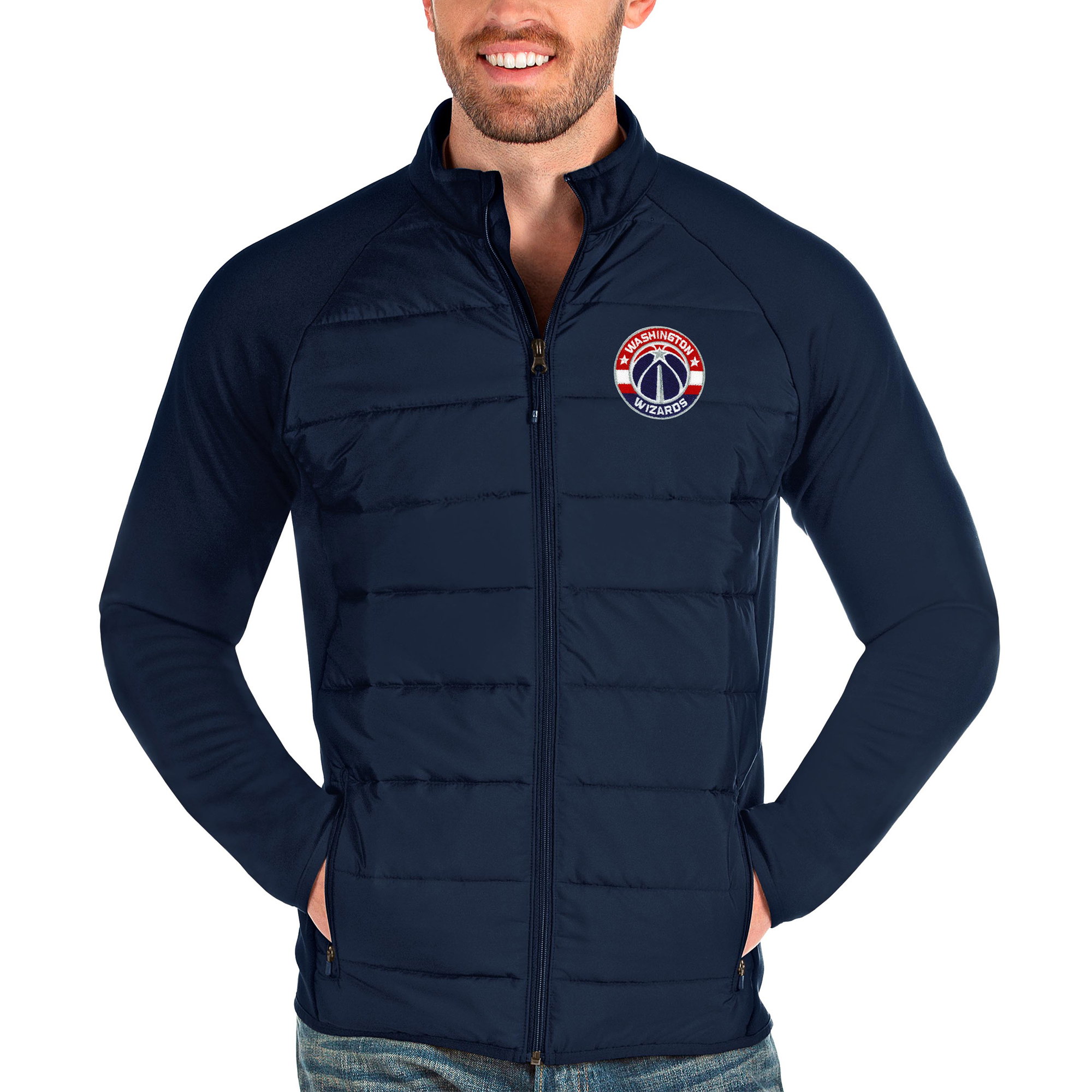 Men's Antigua Navy Washington Wizards Altitude Full-Zip Jacket