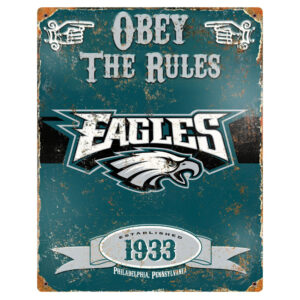Philadelphia Eagles 14.5'' x 11.5'' Embossed Metal Sign