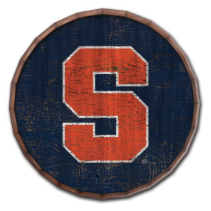 Syracuse Orange 24" Cracked Color Barrel Top Sign