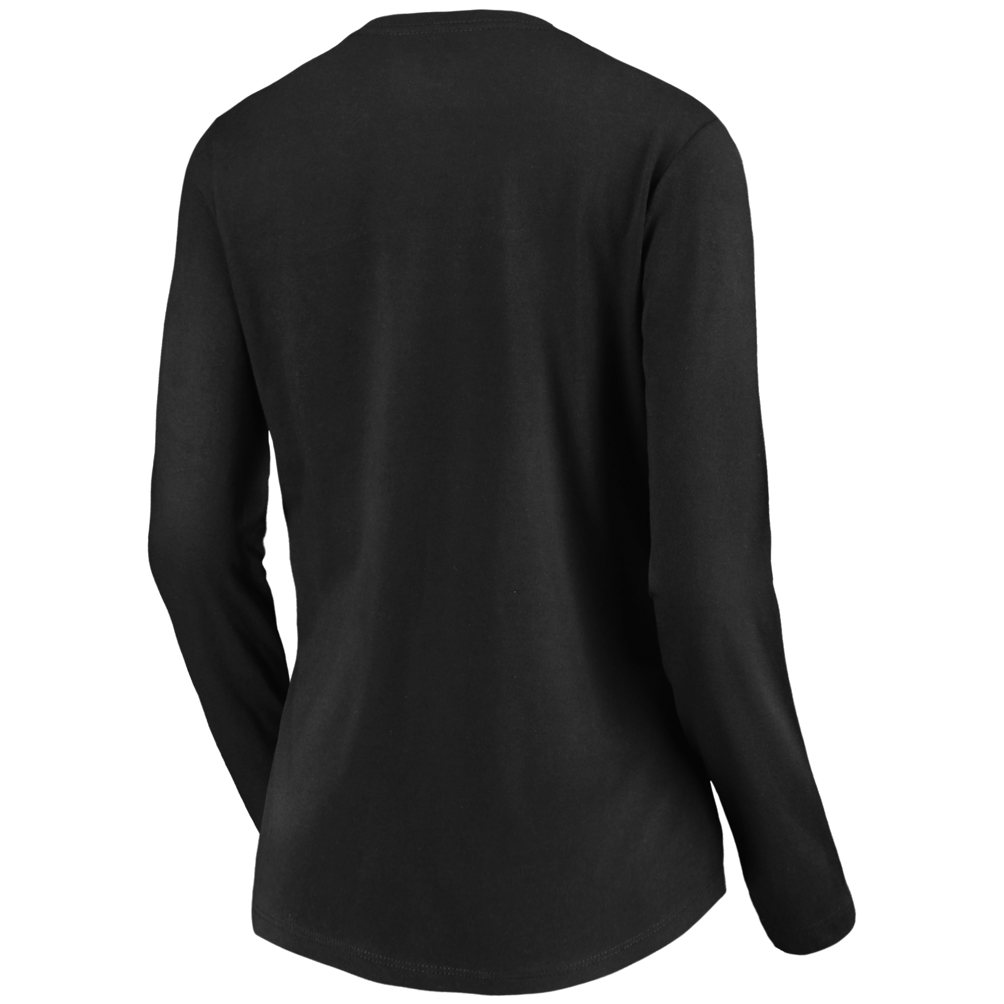 Women's Black Buffalo Bills Pride Logo Long Sleeve V-Neck T-Shirt - Image 4