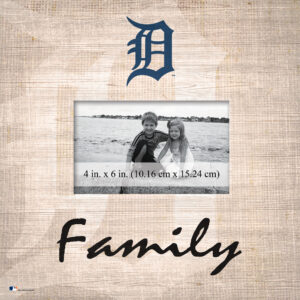 Detroit Tigers 10'' x 10'' Burlap Pattern Frame