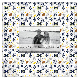 Michigan Wolverines 10'' x 10'' Floral Pattern Frame
