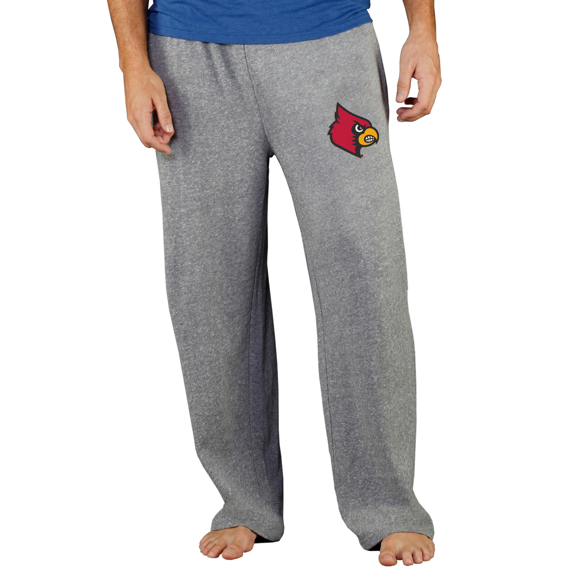 Men's Concepts Sport Gray Louisville Cardinals Mainstream Terry Pants