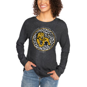Women's Charcoal Southeastern Louisiana Lions Call the Shots Oversized Long Sleeve T-Shirt