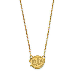 Women's Minnesota Twins 18'' 14k Yellow Gold Small Pendant Necklace