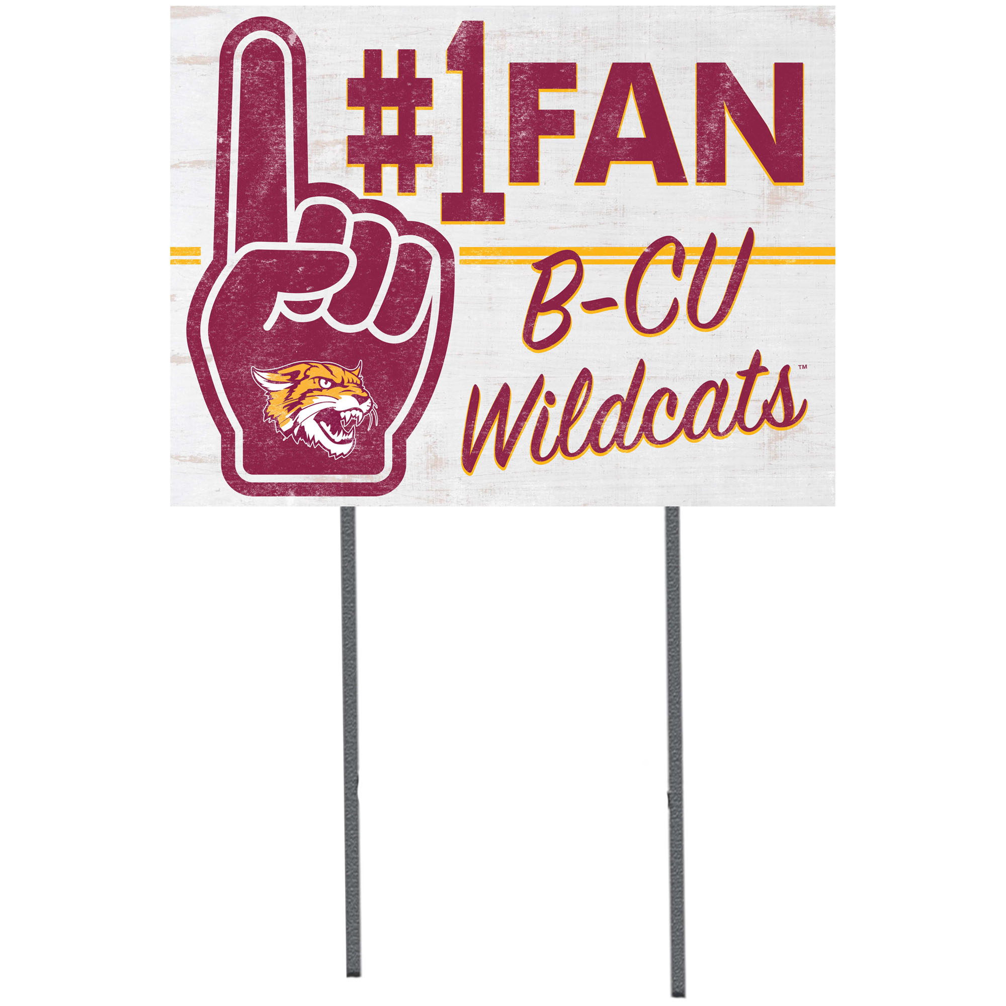 Bethune-Cookman Wildcats 18'' x 24'' #1 Fan Yard Sign