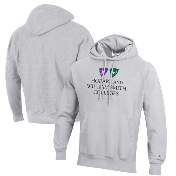 Men's Champion Heathered Gray Hobart Statesmen Reverse Weave Fleece Pullover Hoodie