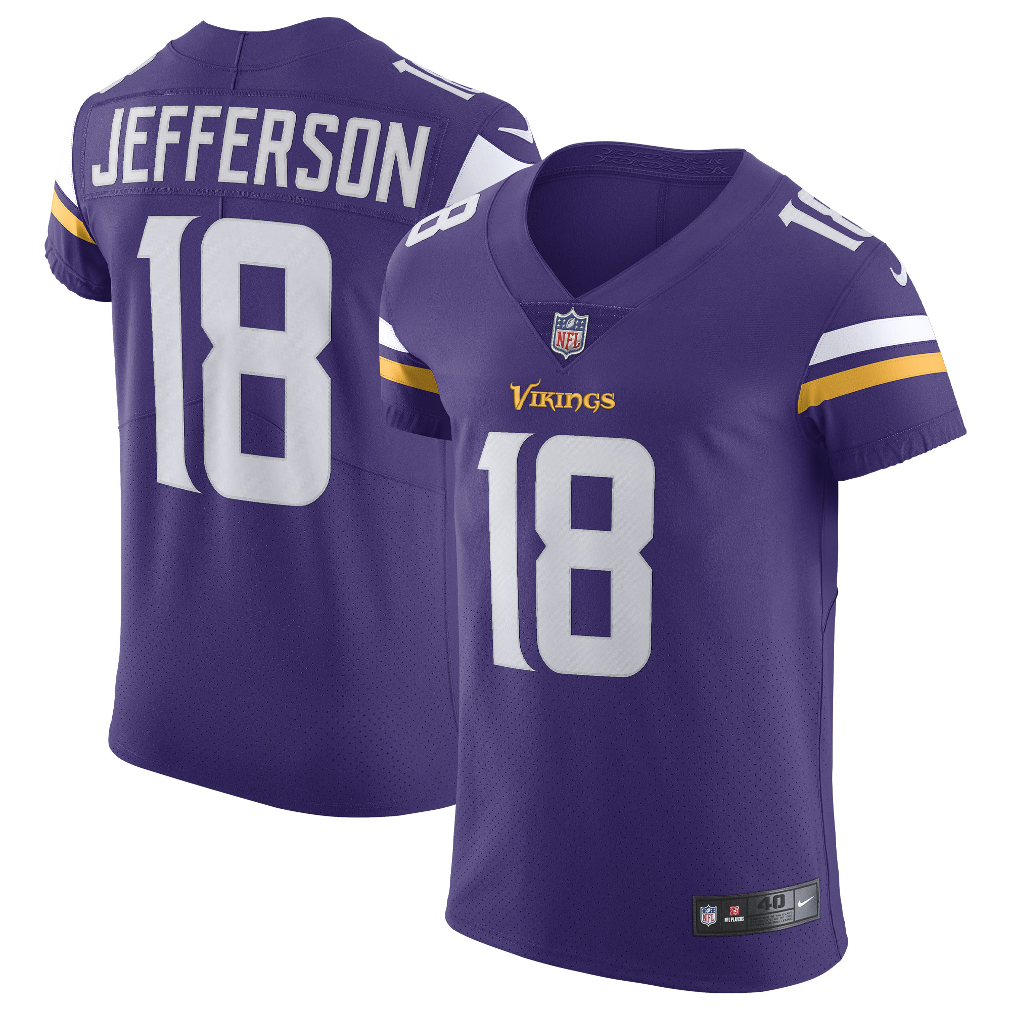 Men's Nike Justin Jefferson Purple Minnesota Vikings Home Vapor Elite Jersey - Image 5