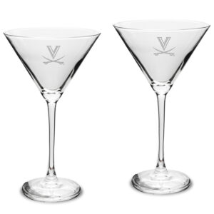 Virginia Cavaliers Two-Piece Traditional 10oz. Martini Glass Set