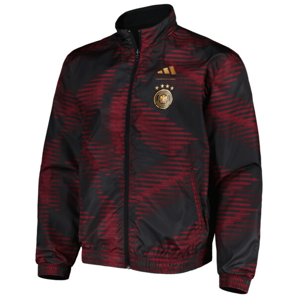 Men's adidas Black/Maroon Germany National Team AEROREADY Reversible Anthem Reversible Full-Zip Jacket - Image 10