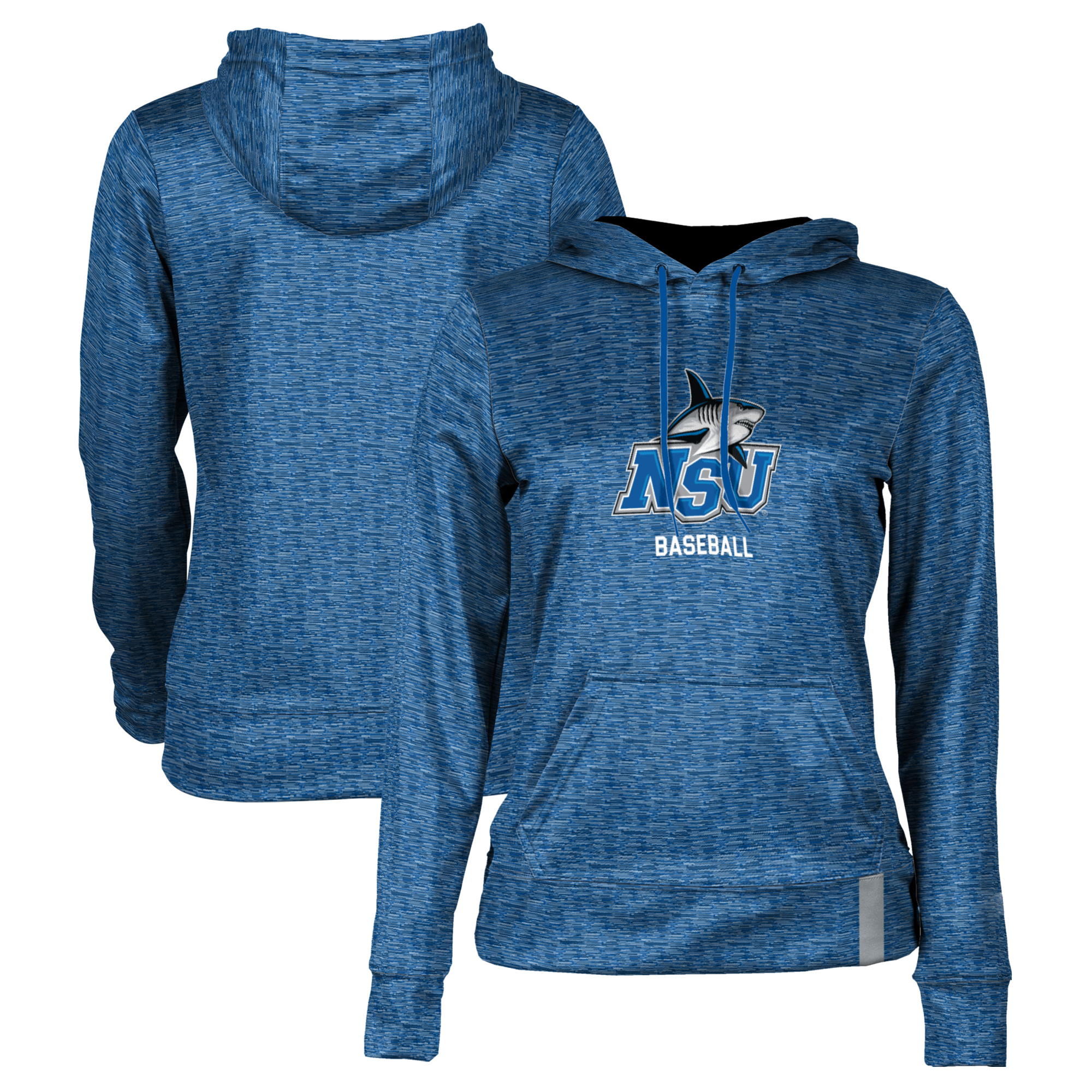 Women's Navy Nova Southeastern Sharks Baseball Pullover Hoodie - Image 5