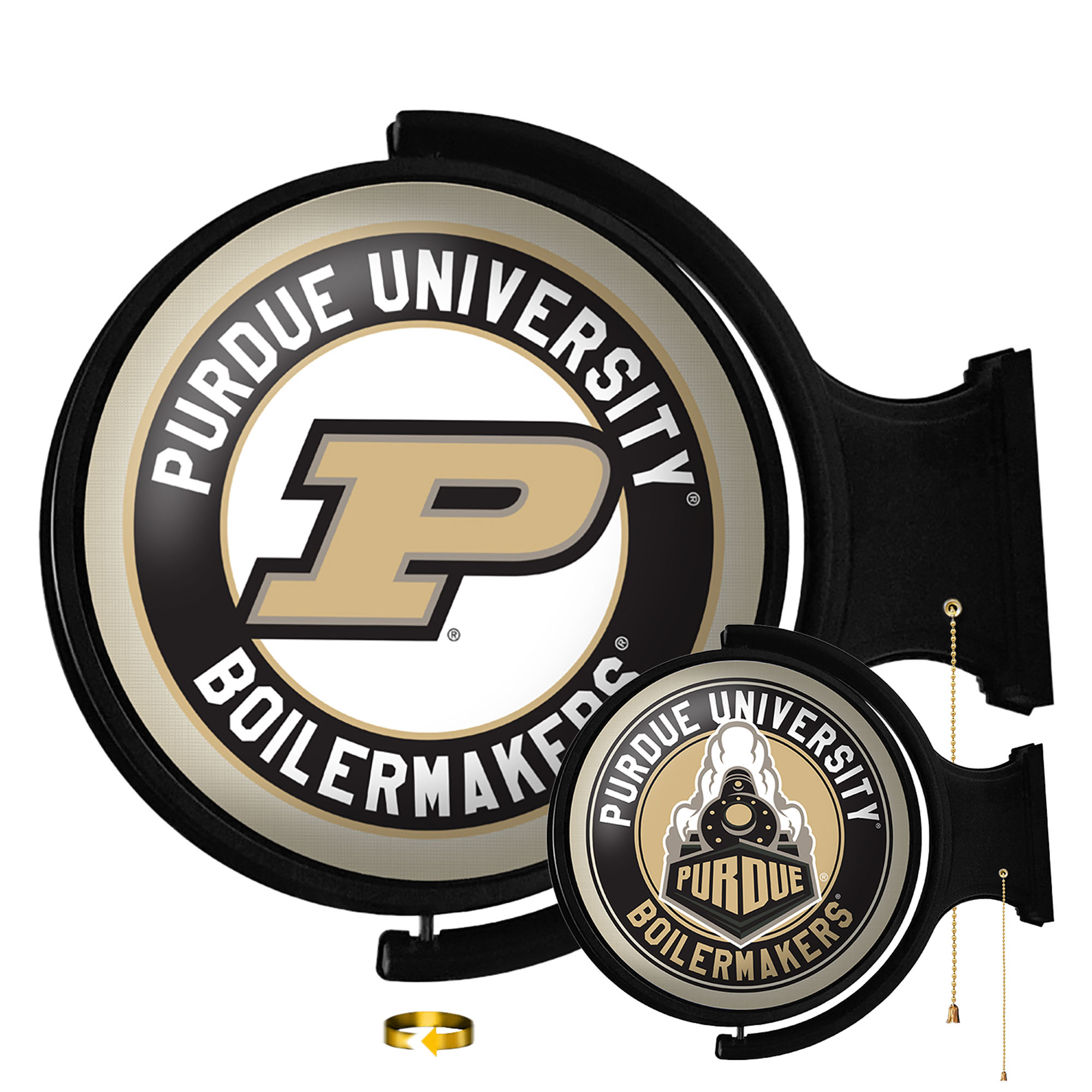 Purdue Boilermakers Team Logo 21'' x 23'' Rotating Lighted Wall Sign