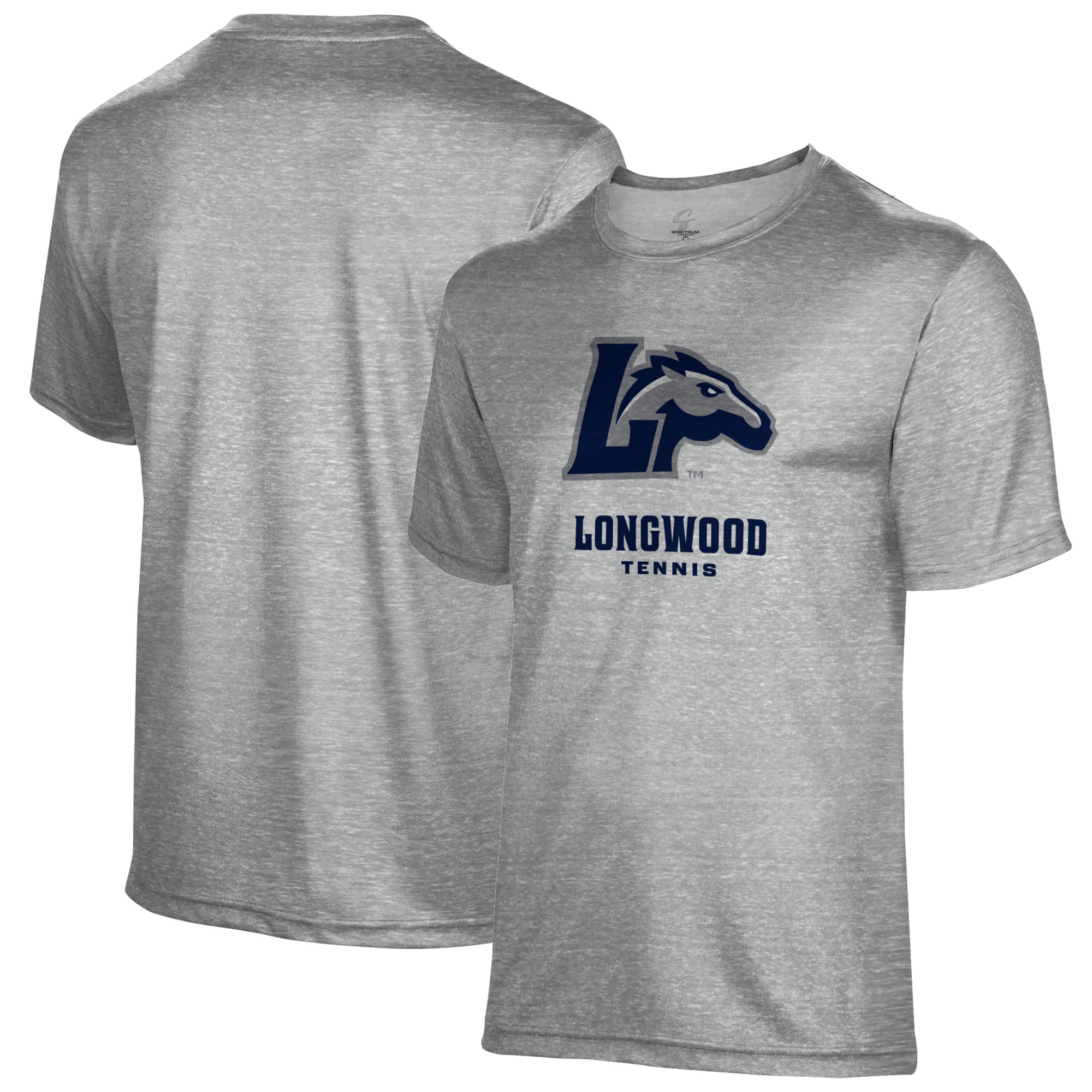 Men's Gray Longwood Lancers Tennis Name Drop T-Shirt
